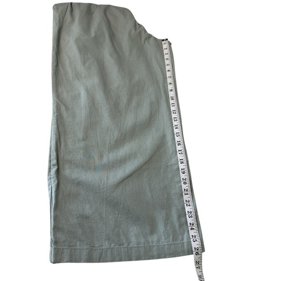 J. Crew Pants Women L Mint Green Astrid Wide Leg Chino Pull On Pockets Laganlook - Picture 9 of 12